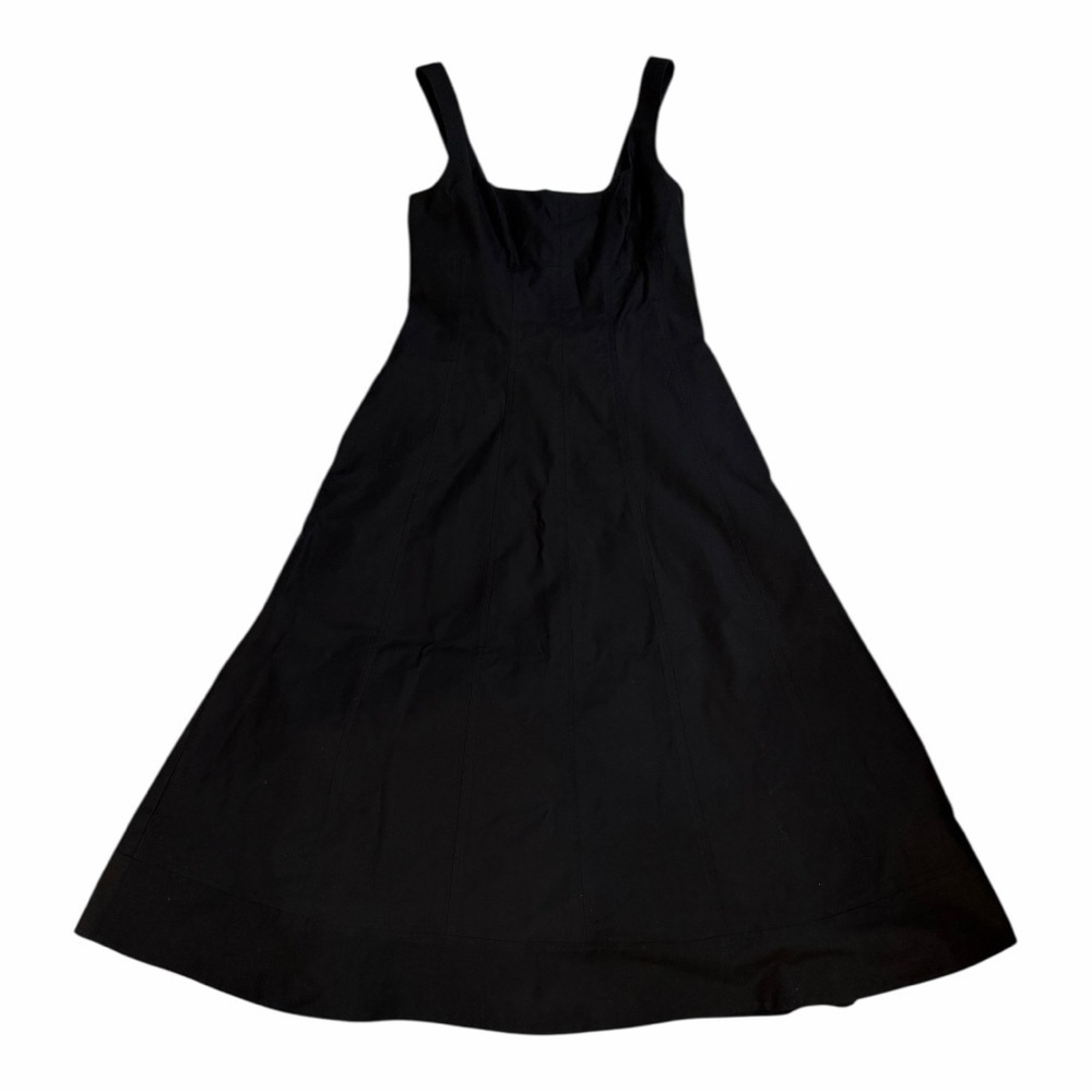 Banana Republic Black Midi Dress Corset Whimsigoth Cottagecore Size 4 Pockets - Picture 12 of 14